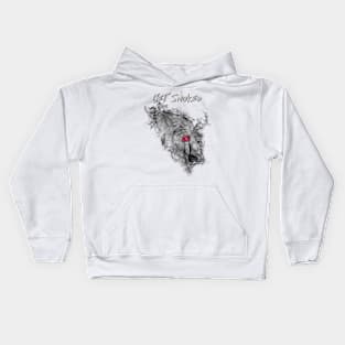 get smoked front print Kids Hoodie